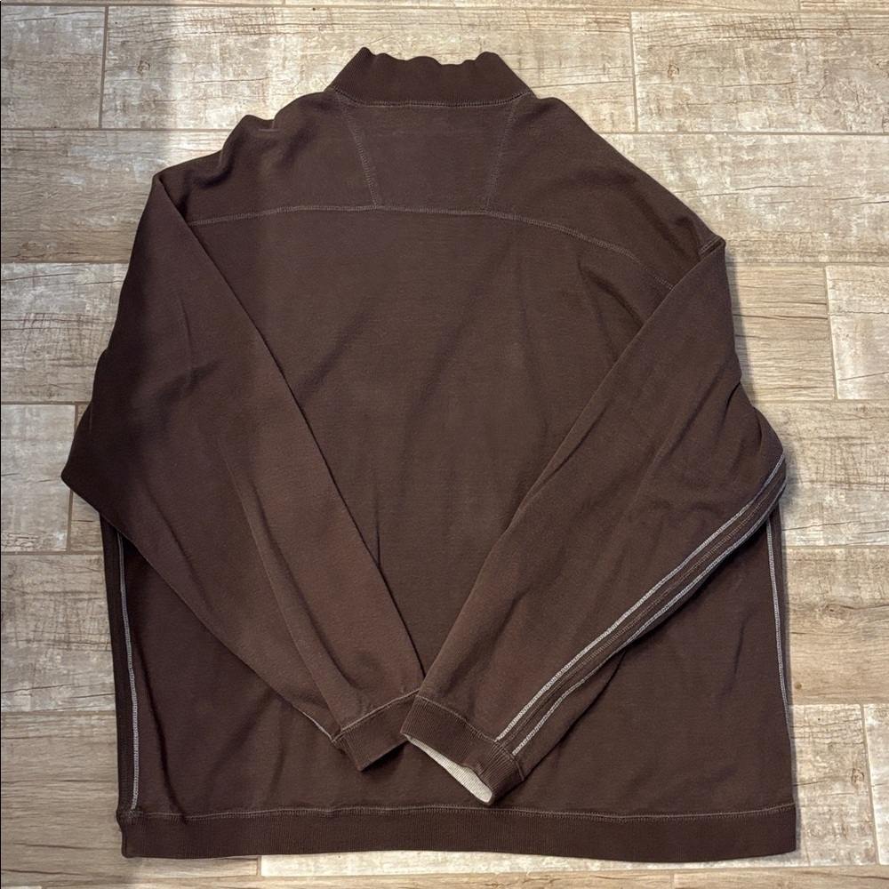IZOD Men's Brown Half-Zip Sweater - Picture 3 of 3